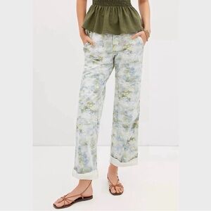 Anthropologie Pilcro Roamer Watercolor Denim Cargo Pants Size 32